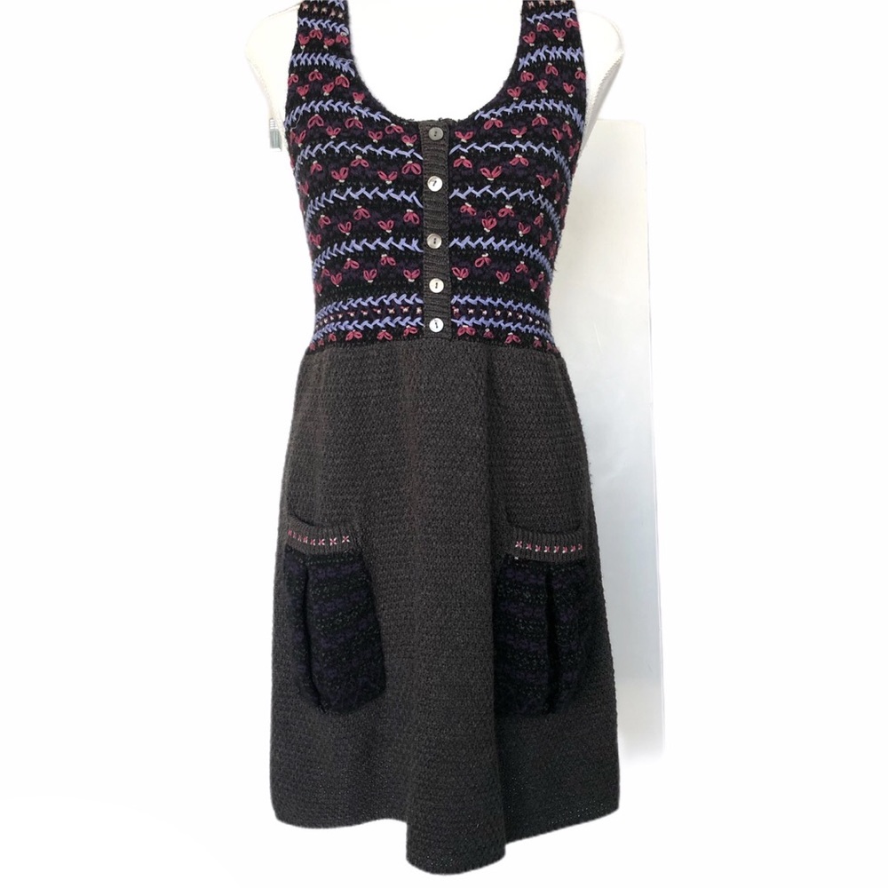 LULUMARI Knit Patch Pocket Mohair Blend Dr…